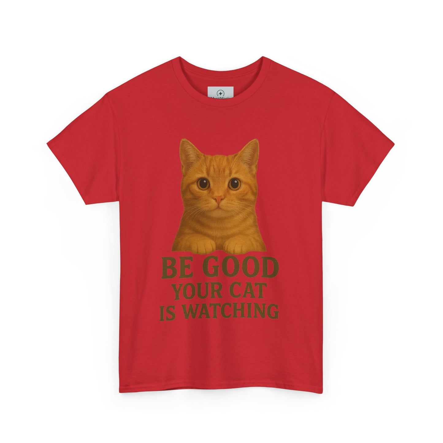 Cat Unisex Tee - Be Good Your Cat is Watching Design