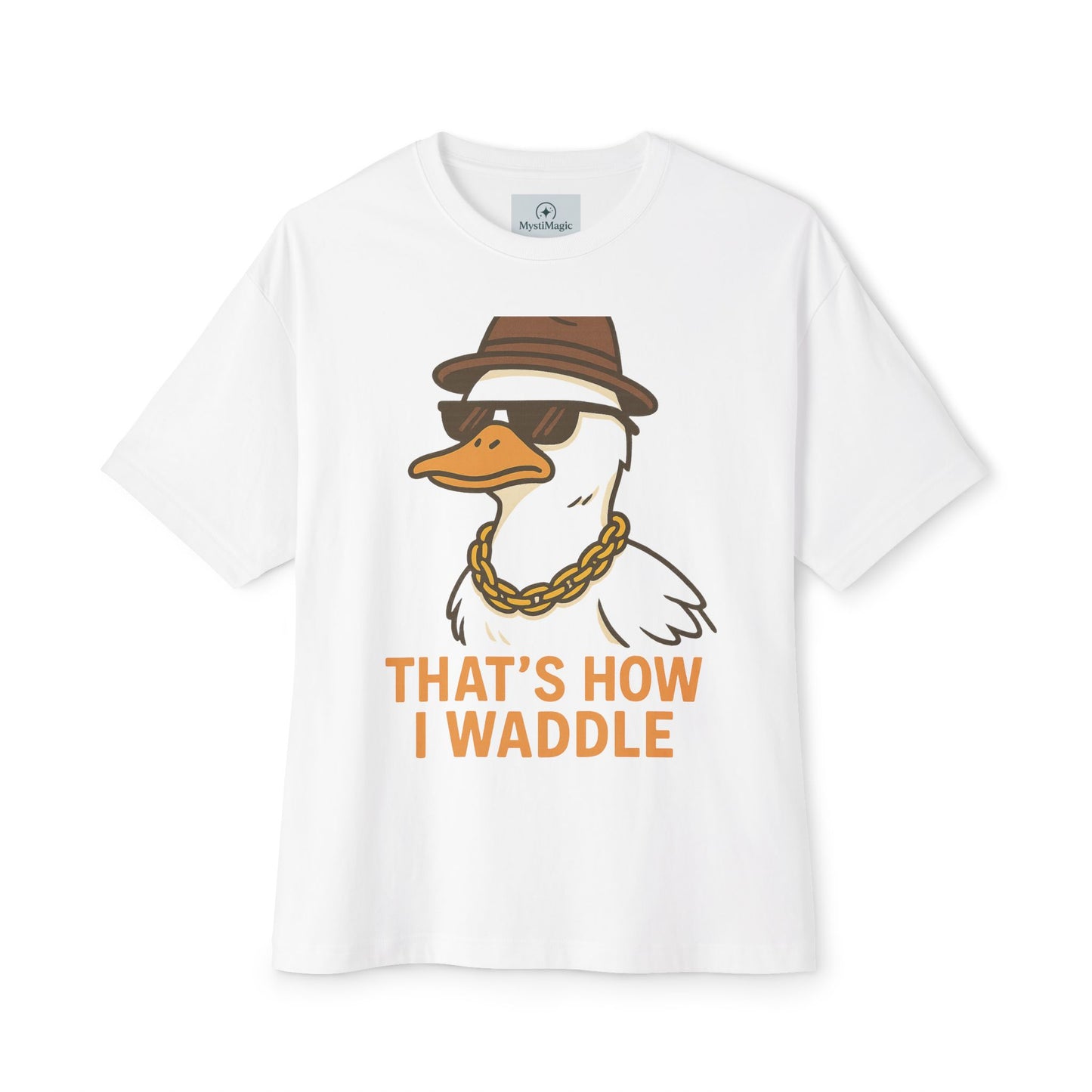 Cool Duck Graphic Tee - That's How I Waddle - Unisex Oversized Shirt
