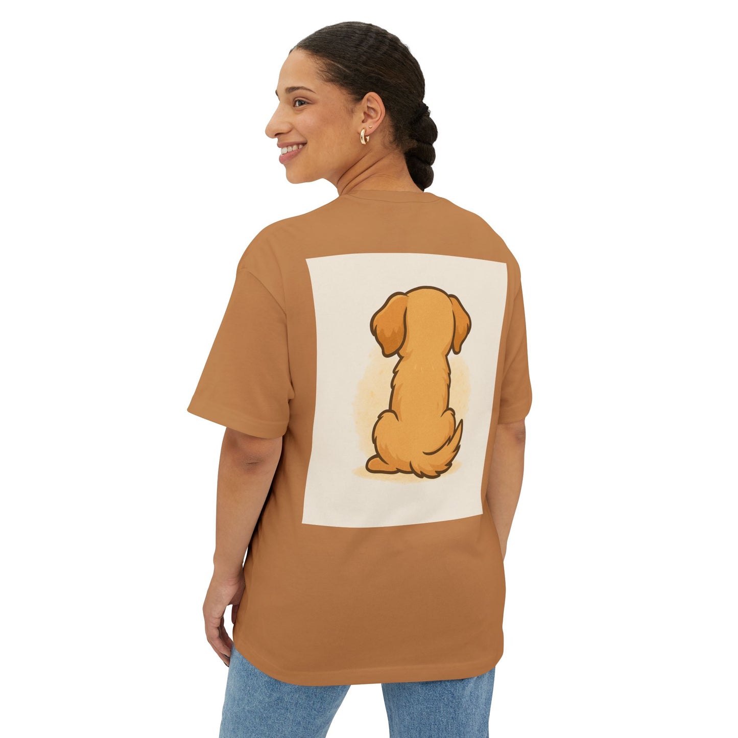 Pawsitively My Best Friend Unisex Oversized Boxy Tee - Life’s Better with a Dog Design