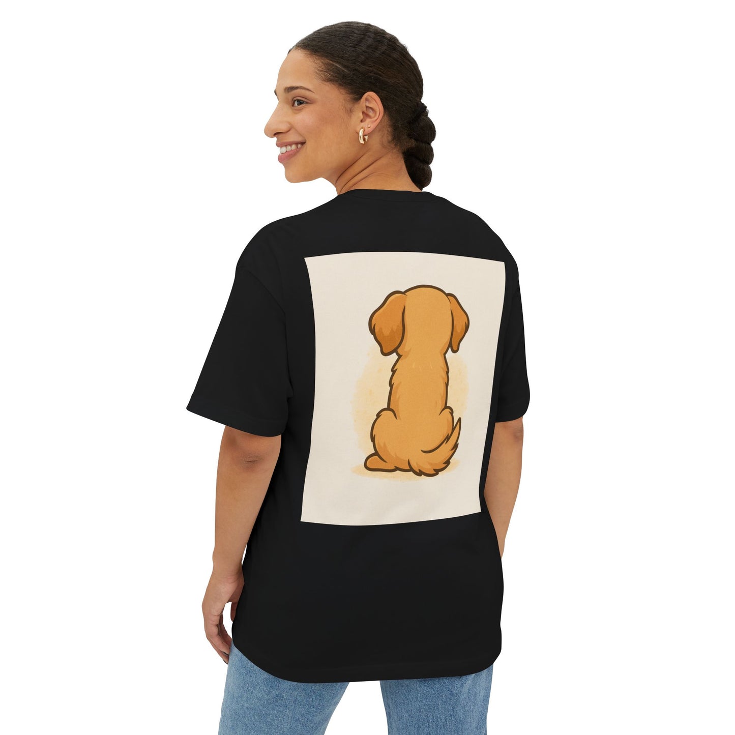 Pawsitively My Best Friend Unisex Oversized Boxy Tee - Life’s Better with a Dog Design