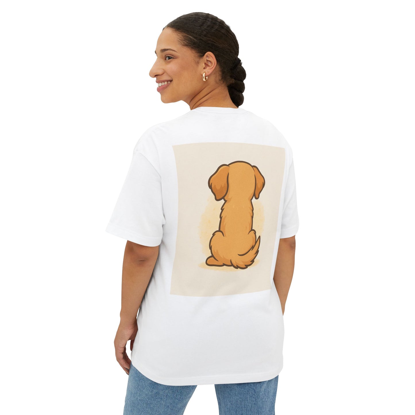 Pawsitively My Best Friend Unisex Oversized Boxy Tee - Life’s Better with a Dog Design