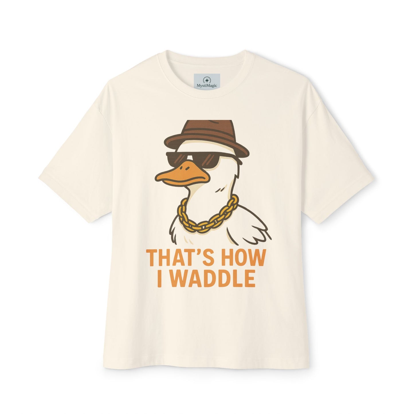 Cool Duck Graphic Tee - That's How I Waddle - Unisex Oversized Shirt