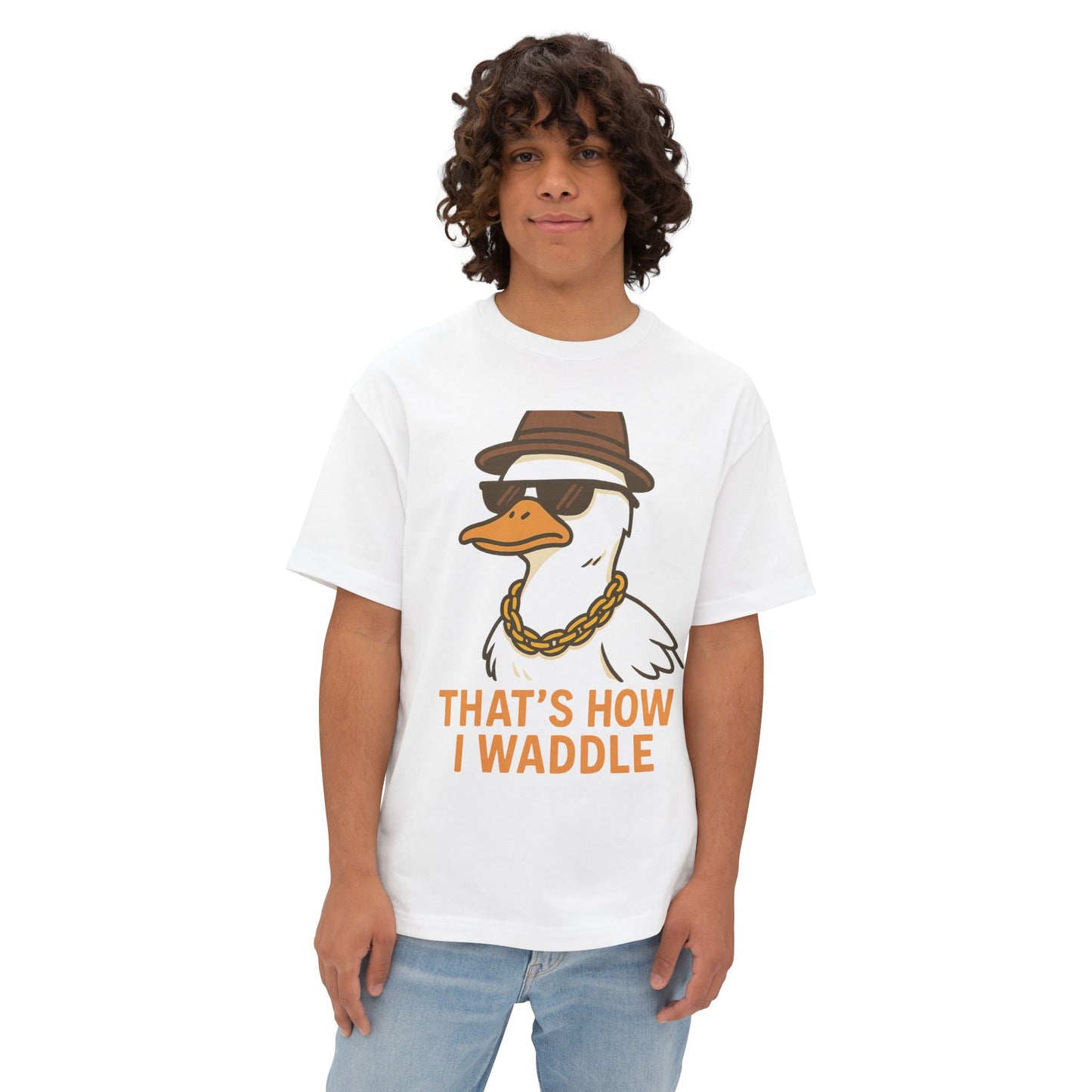 Cool Duck Graphic Tee - That's How I Waddle - Unisex Oversized Shirt