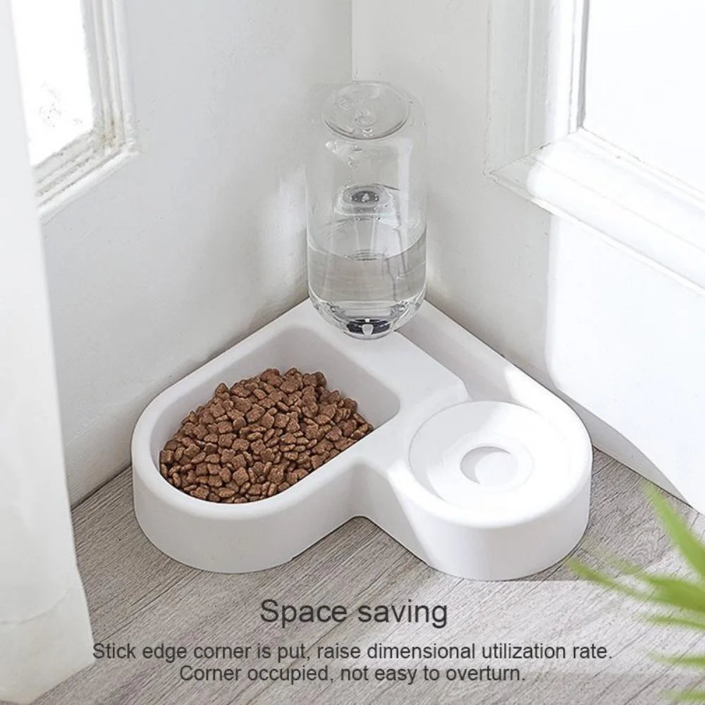 500ml Pet Automatic Feeder Small Bowl Drinkable Portable Cat and Dog Food Bowl Living Room Bedroom Pet Products Pet Items
