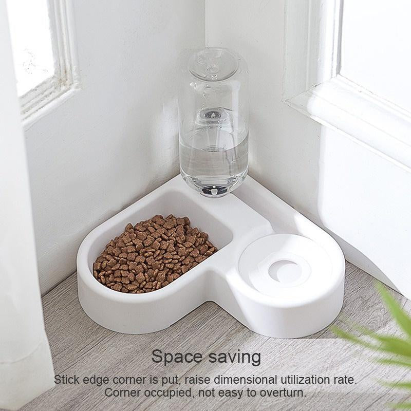 500ml Pet Automatic Feeder Small Bowl Drinkable Portable Cat and Dog Food Bowl Living Room Bedroom Pet Products Pet Items