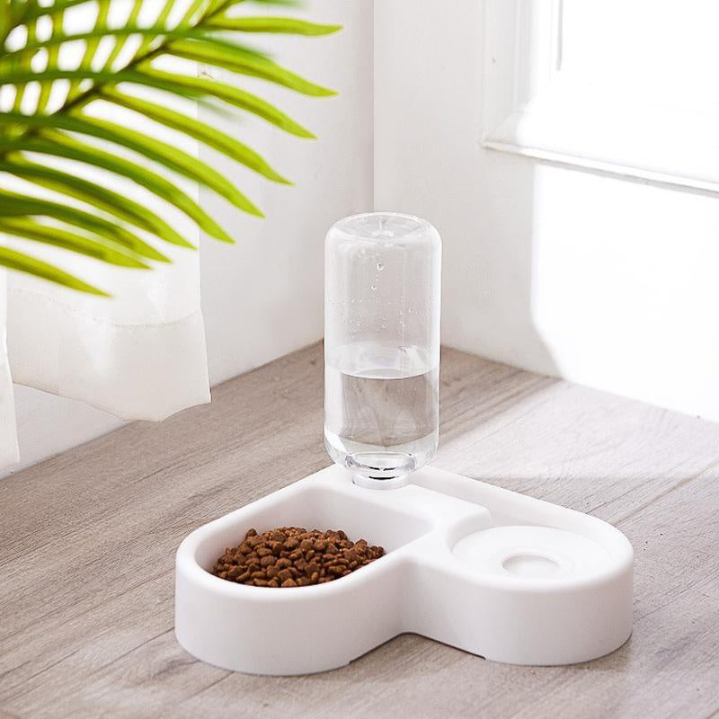 500ml Pet Automatic Feeder Small Bowl Drinkable Portable Cat and Dog Food Bowl Living Room Bedroom Pet Products Pet Items