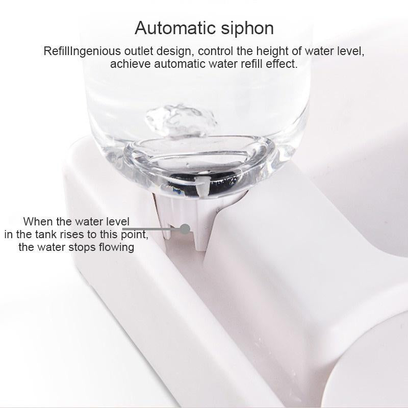 500ml Pet Automatic Feeder Small Bowl Drinkable Portable Cat and Dog Food Bowl Living Room Bedroom Pet Products Pet Items
