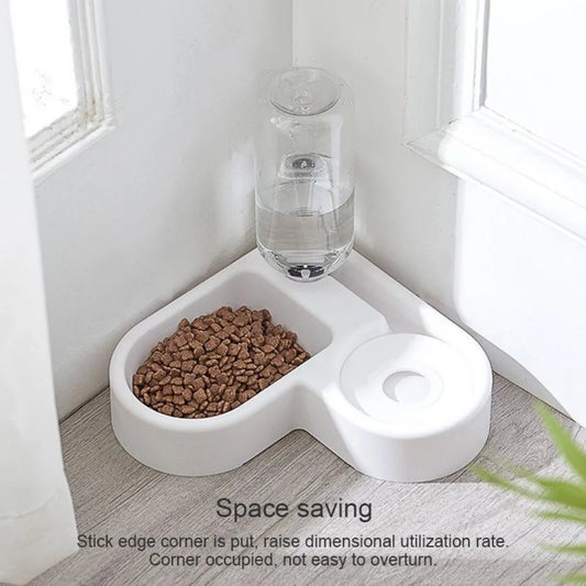 500ml Pet Automatic Feeder Small Bowl Drinkable Portable Cat and Dog Food Bowl Living Room Bedroom Pet Products  Pet Items