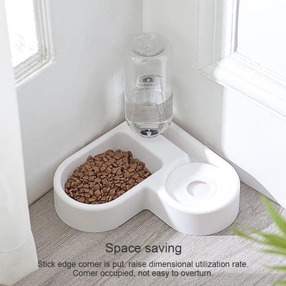 500ml Pet Automatic Feeder Small Bowl Drinkable Portable Cat and Dog Food Bowl Living Room Bedroom Pet Products  Pet Items